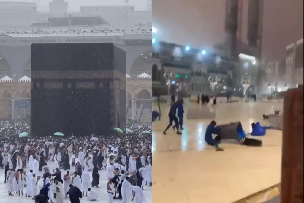 Heavy rain in Makkah