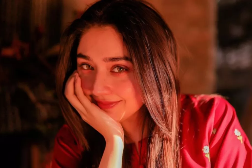 Dur-e-Fishan Shines in Minimalistic Deep Red Outfit