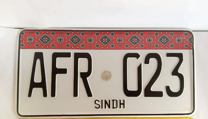 Sindh enforces Ajrak designed number plates for vehicles, mandatory from April 3