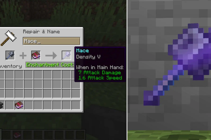Density enchantment Minecraft guide and effects explained
