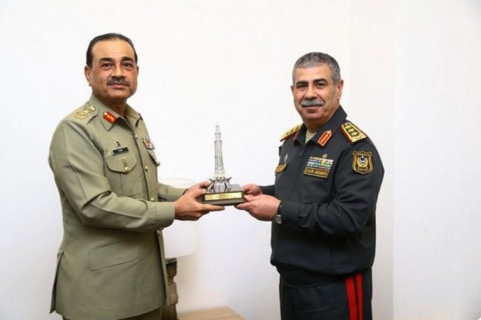 Field Marshal Munir visits Azerbaijan, meets defence minister