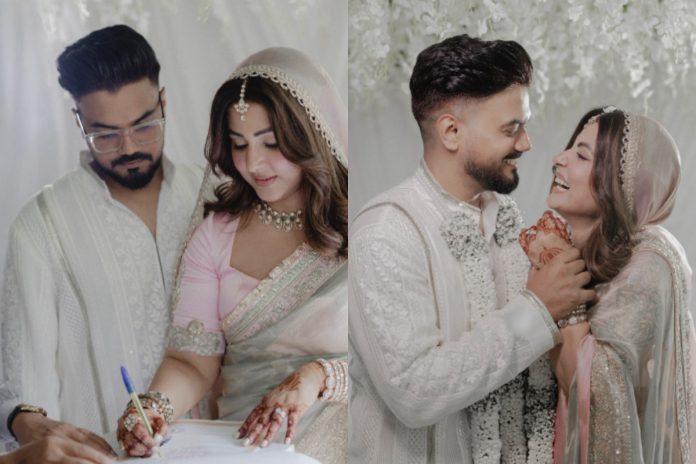 Battling stage 3 cancer, Hina Khan ties knot with Rocky Jaiswal