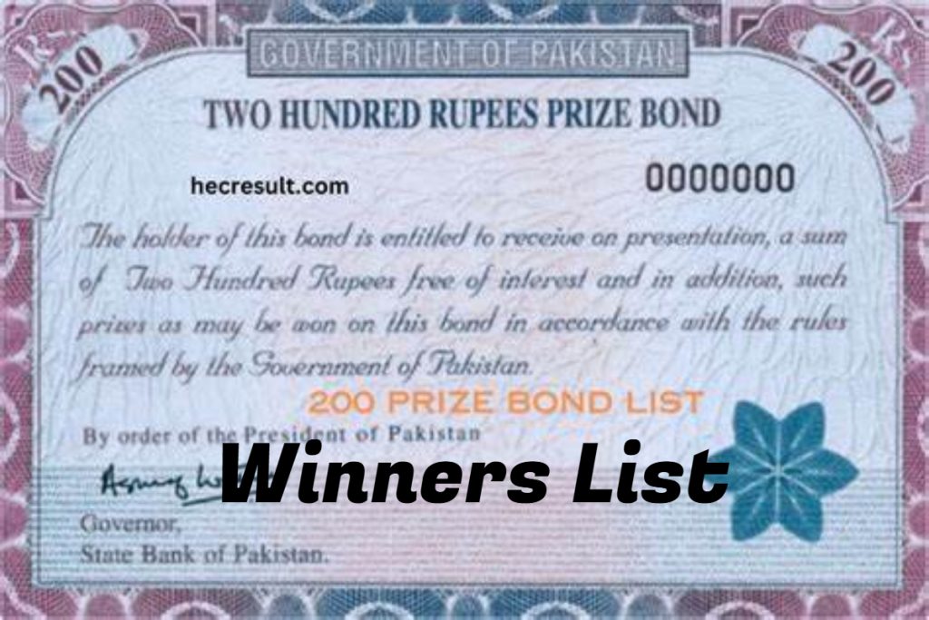First, second winners of Rs200 prize bond draw June 2025 announced
