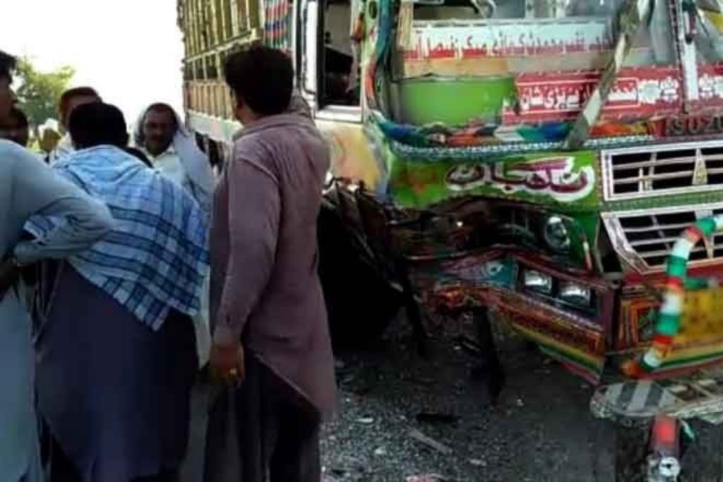 Five killed as dumper runs over motorcycles in Sindh