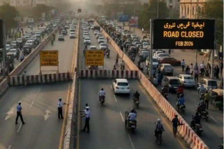 Temporary road closures announced in Karachi for one week