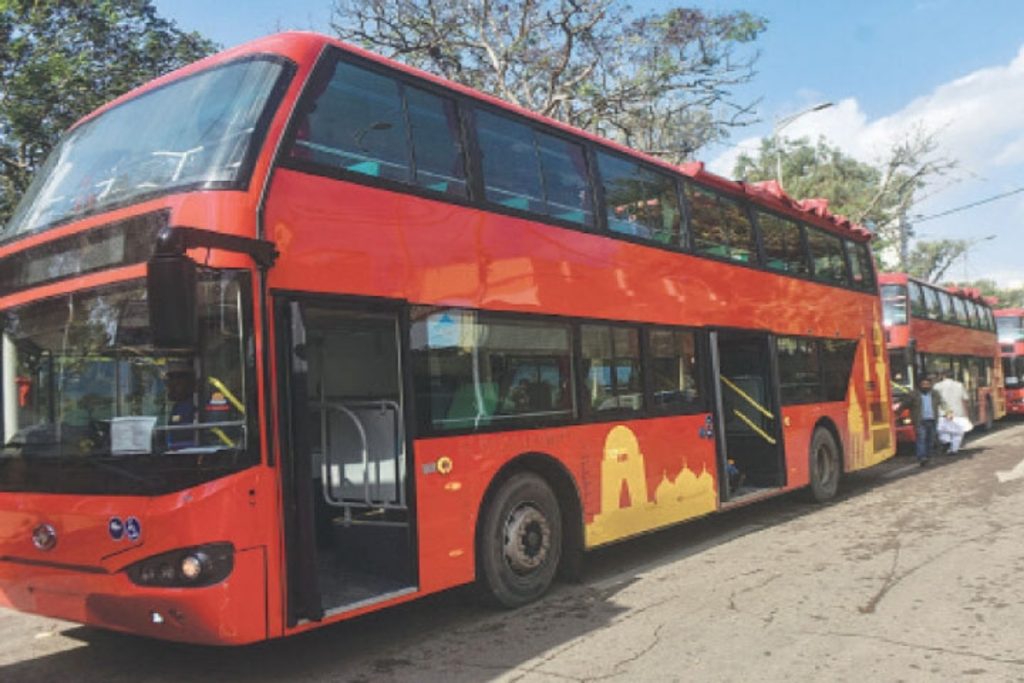 Double Decker bus route extended in Karachi