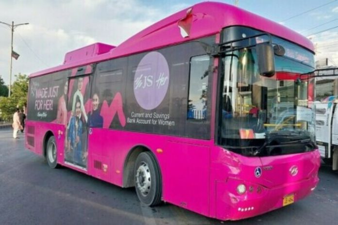 KP govt introduces pink bus service for women