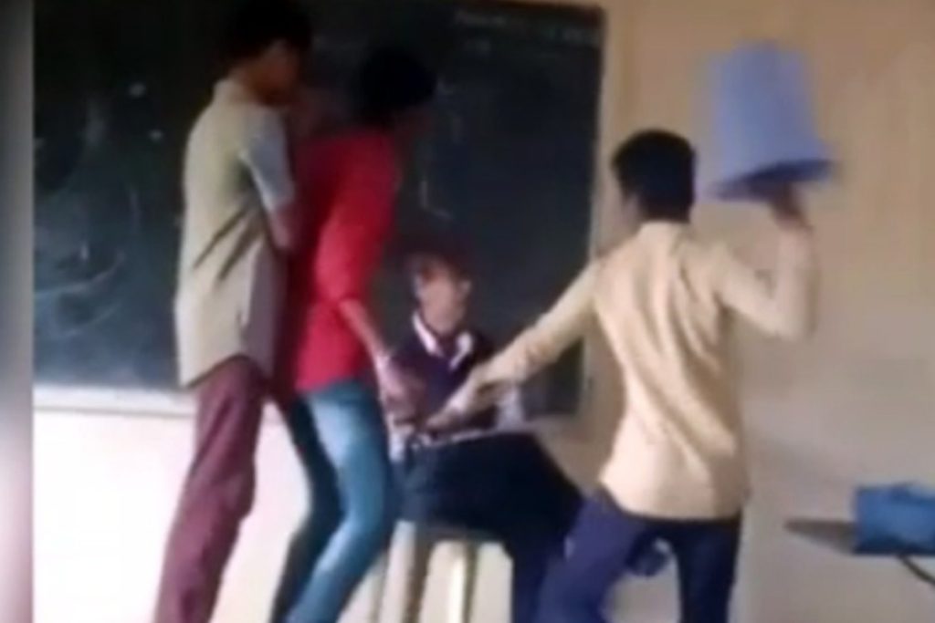 Student hits teacher in classroom, video goes viral