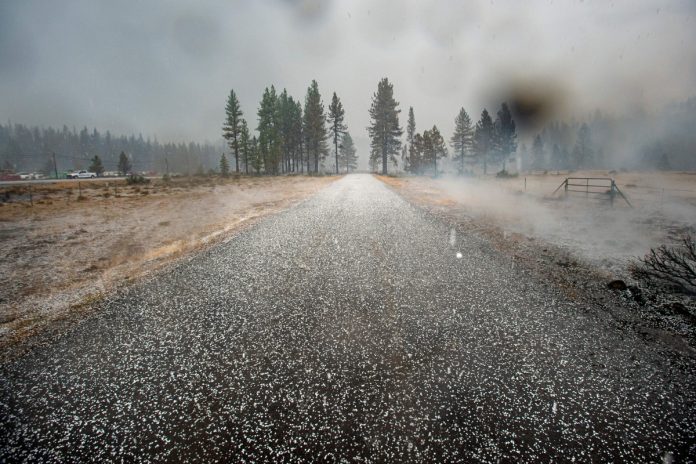 Massive hailstorm hits major highway routes